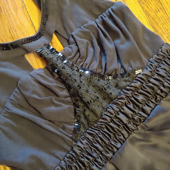 MORGAN DE TOI Y2K black bubble prom dress sz 38 - Picture 8 of 9